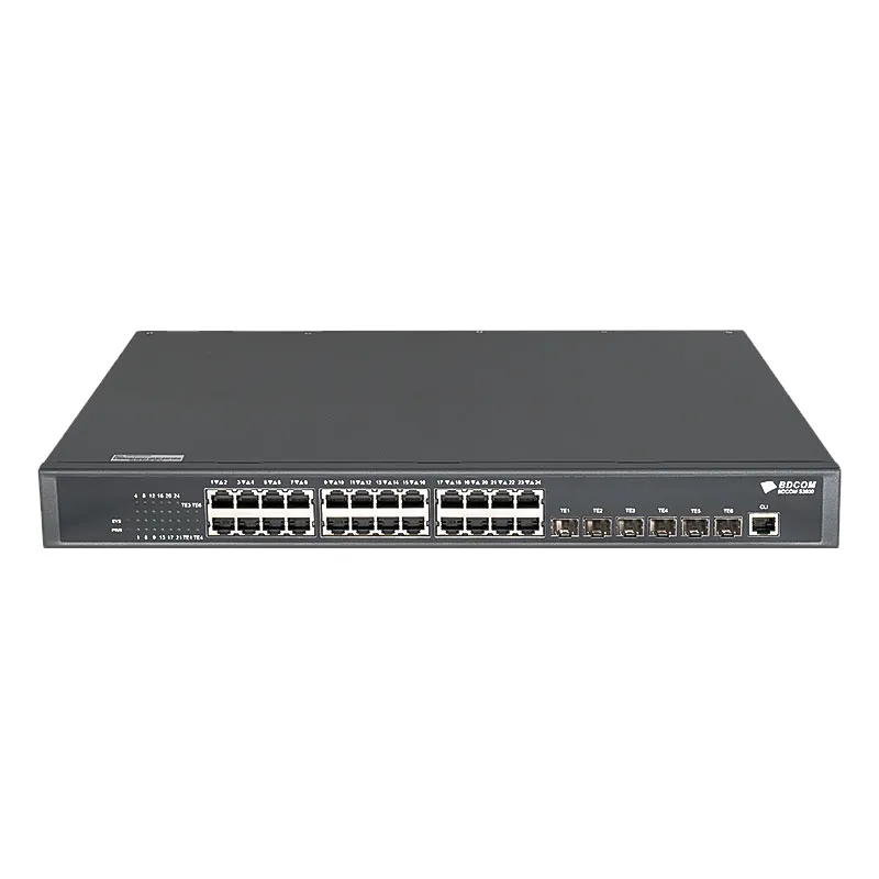 SWITCH BDCOM L3 24*1G + 6*10G SFP+ (2DA FUENTE OPC)